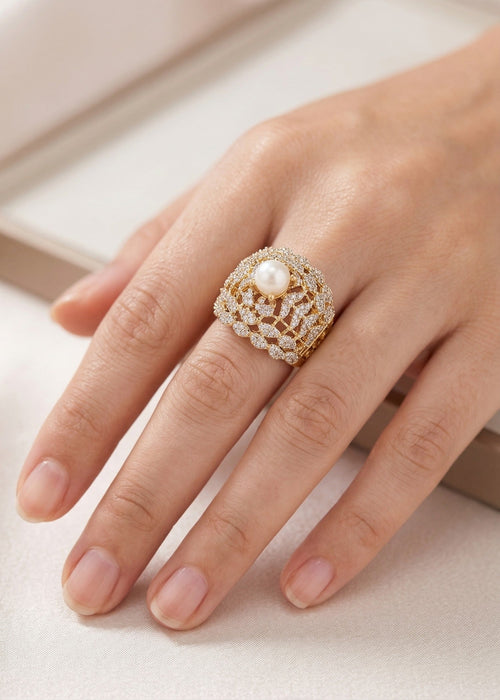 Shop the Rafa Gold Plated Ring from Zarosh Jewel
