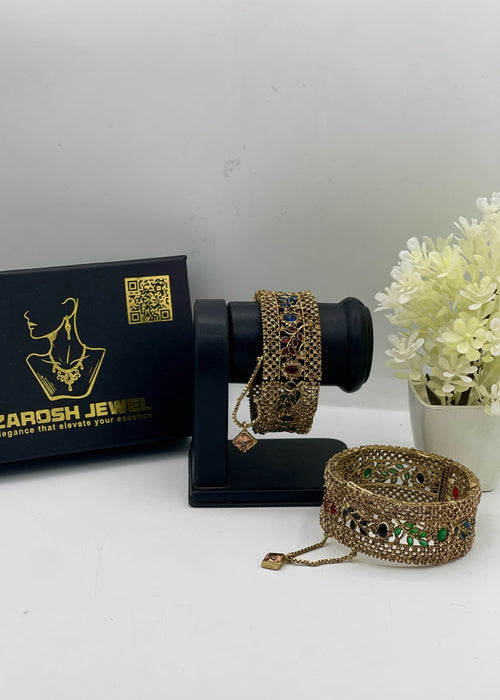 Shop the Rafiya Openable Bangle Set from Zarosh Jewel