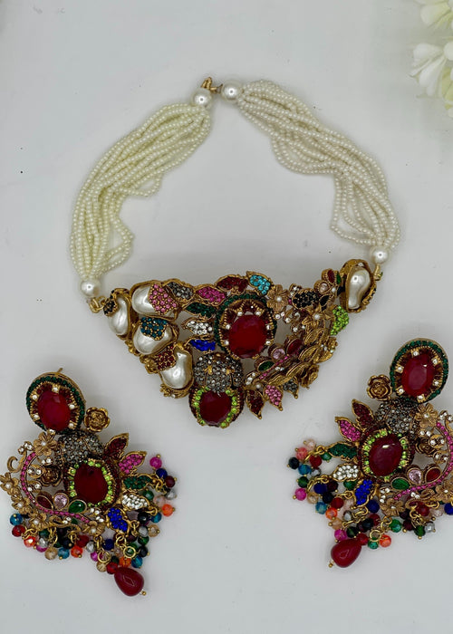 Shop the Rang Mahal Choker Set from Zarosh Jewel