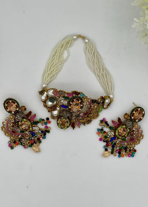 Shop the Rang Mahal Choker Set from Zarosh Jewel