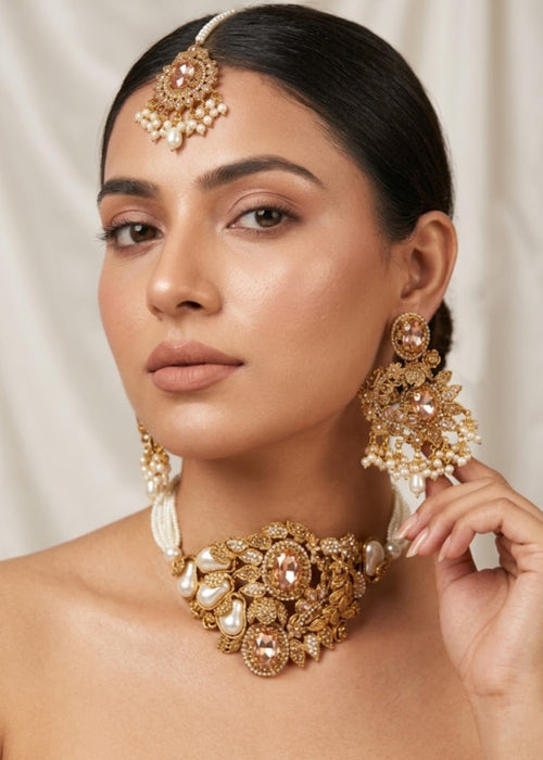 Shop the Rang Mahal Choker Set from Zarosh Jewel