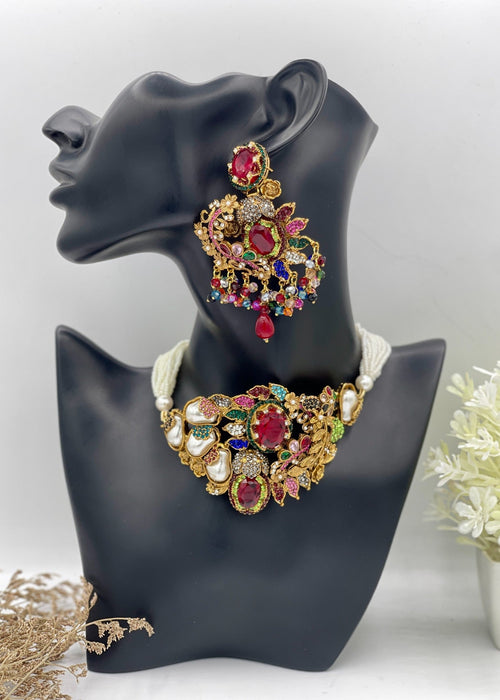 Shop the Rang Mahal Choker Set from Zarosh Jewel