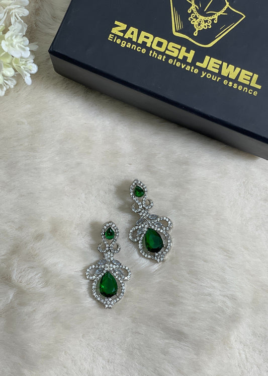 Shop the Rania Blush Crystal Earrings from Zarosh Jewel