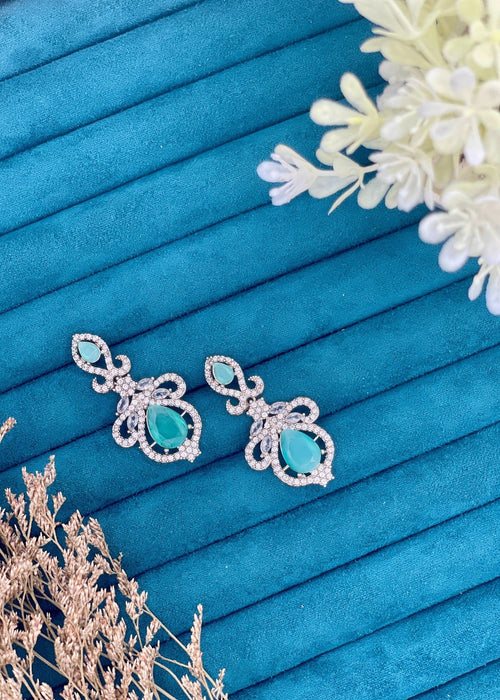 Shop the Rania Blush Crystal Earrings from Zarosh Jewel