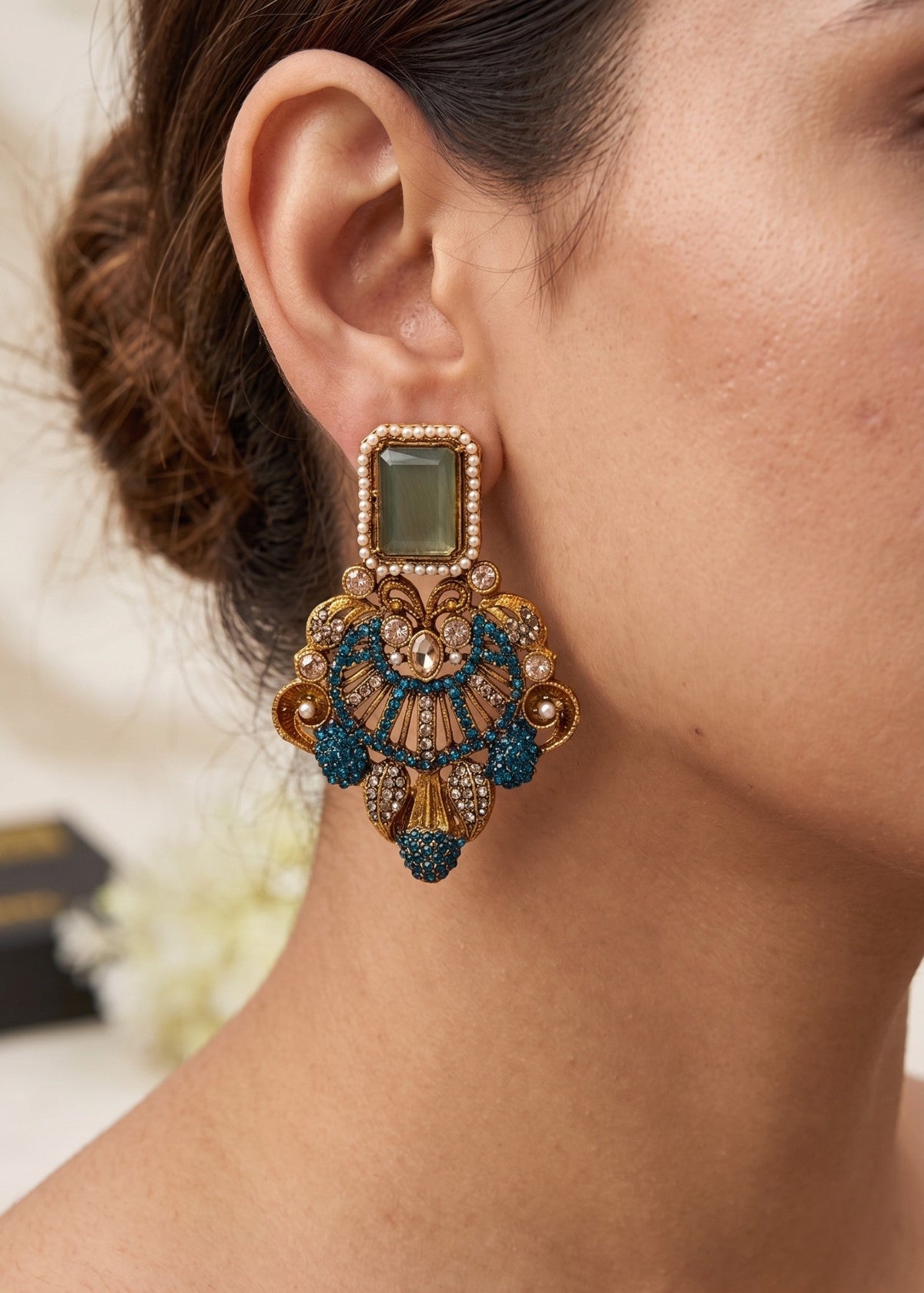 Shop the Rashida Traditional Earring from Zarosh Jewel