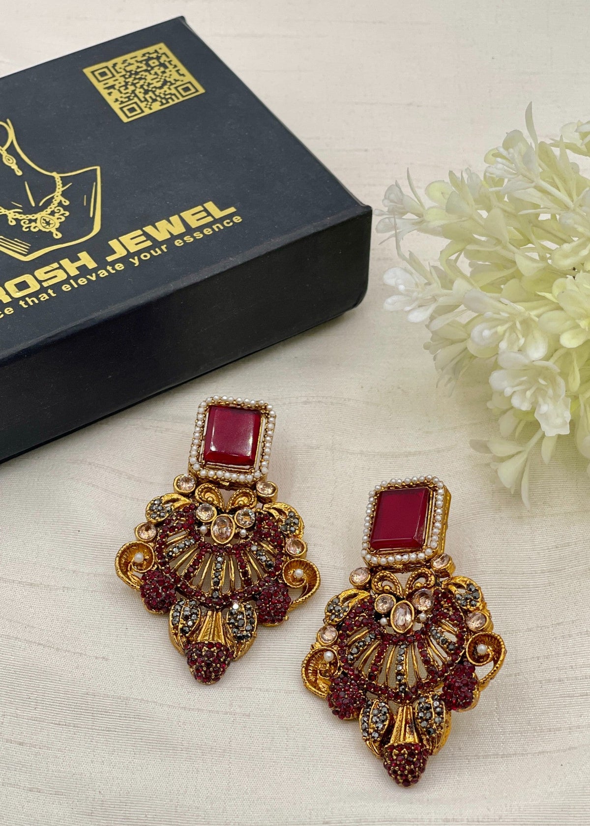 Shop the Rashida Traditional Earring from Zarosh Jewel