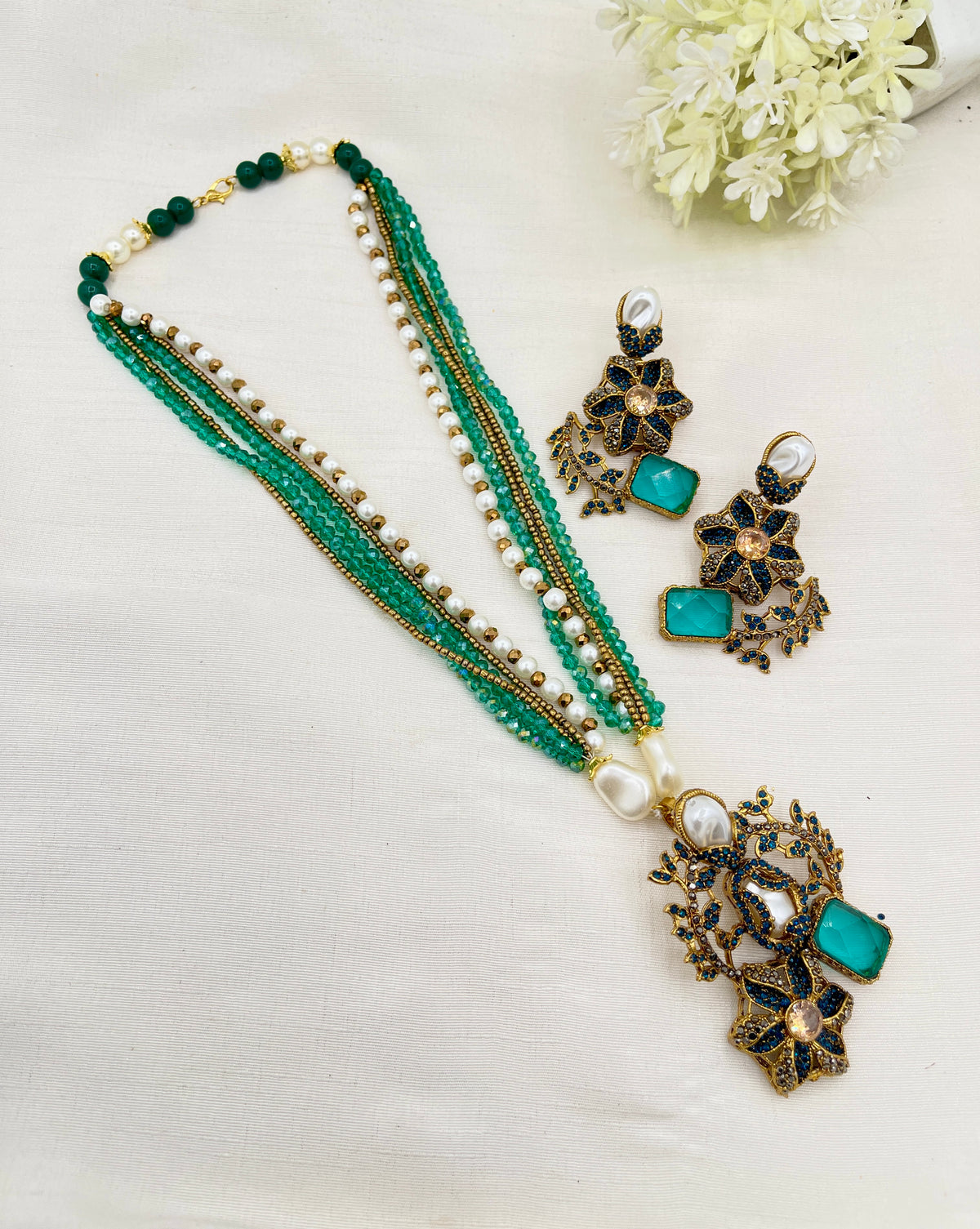 Shop the Raziya Mala Set from Zarosh Jewel