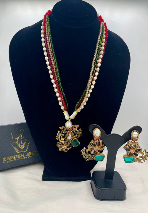 Shop the Raziya Mala Set from Zarosh Jewel