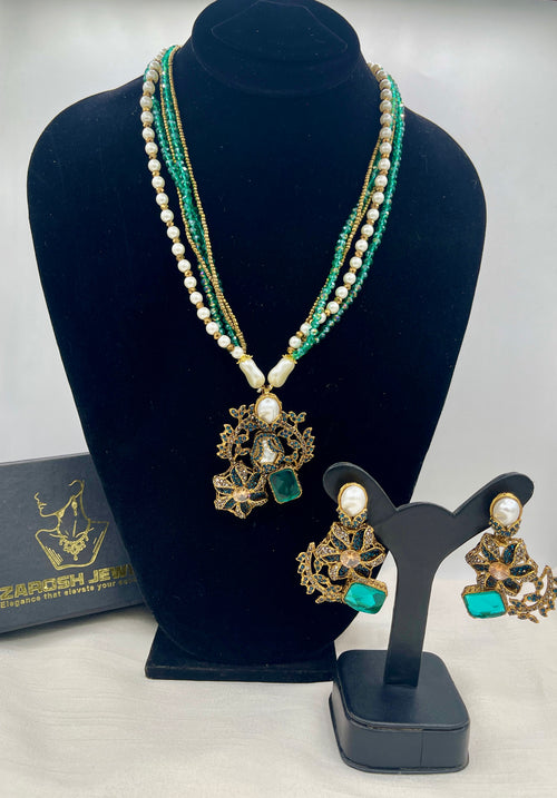 Shop the Raziya Mala Set from Zarosh Jewel