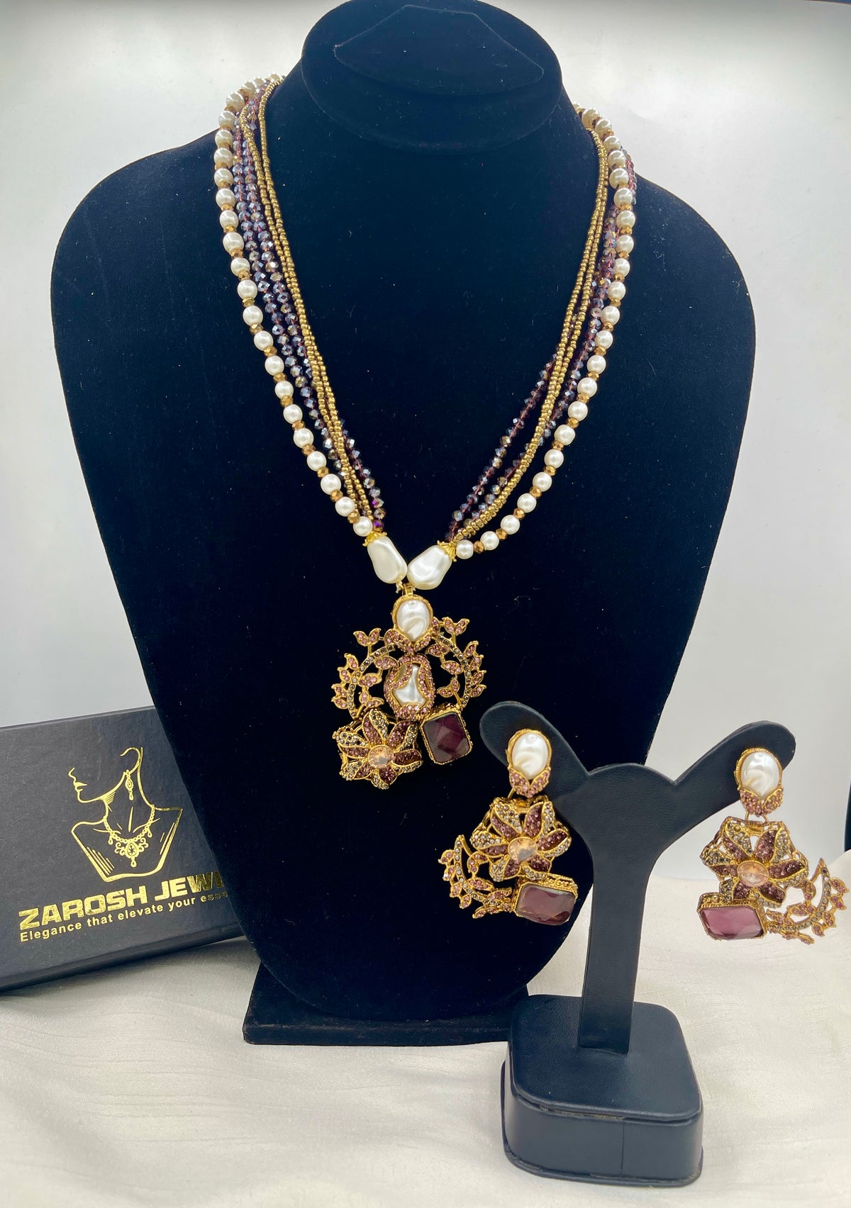 Shop the Raziya Mala Set from Zarosh Jewel