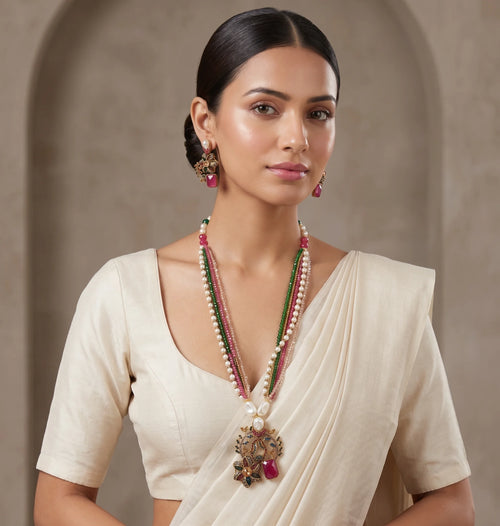 Shop the Raziya Mala Set from Zarosh Jewel