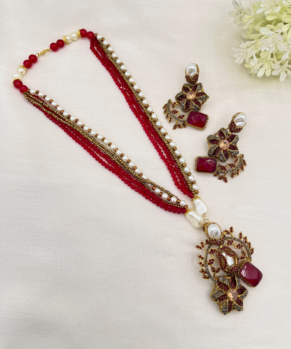 Shop the Raziya Mala Set from Zarosh Jewel