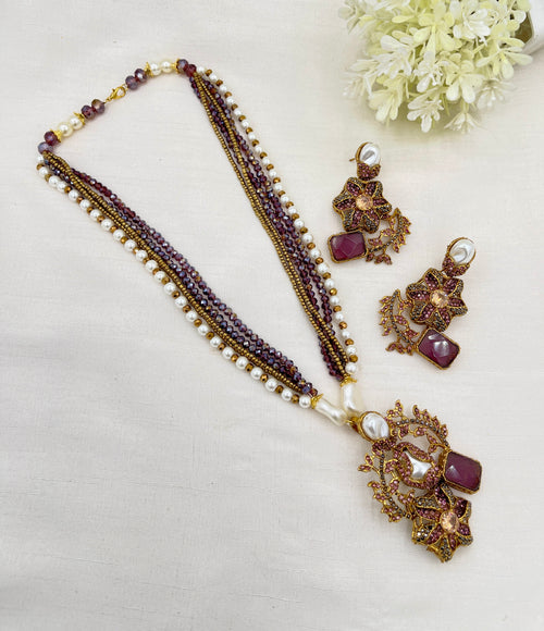 Shop the Raziya Mala Set from Zarosh Jewel