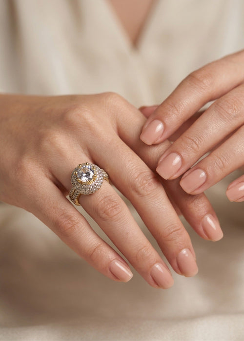 Shop the Reem Gold Plated Ring from Zarosh Jewel