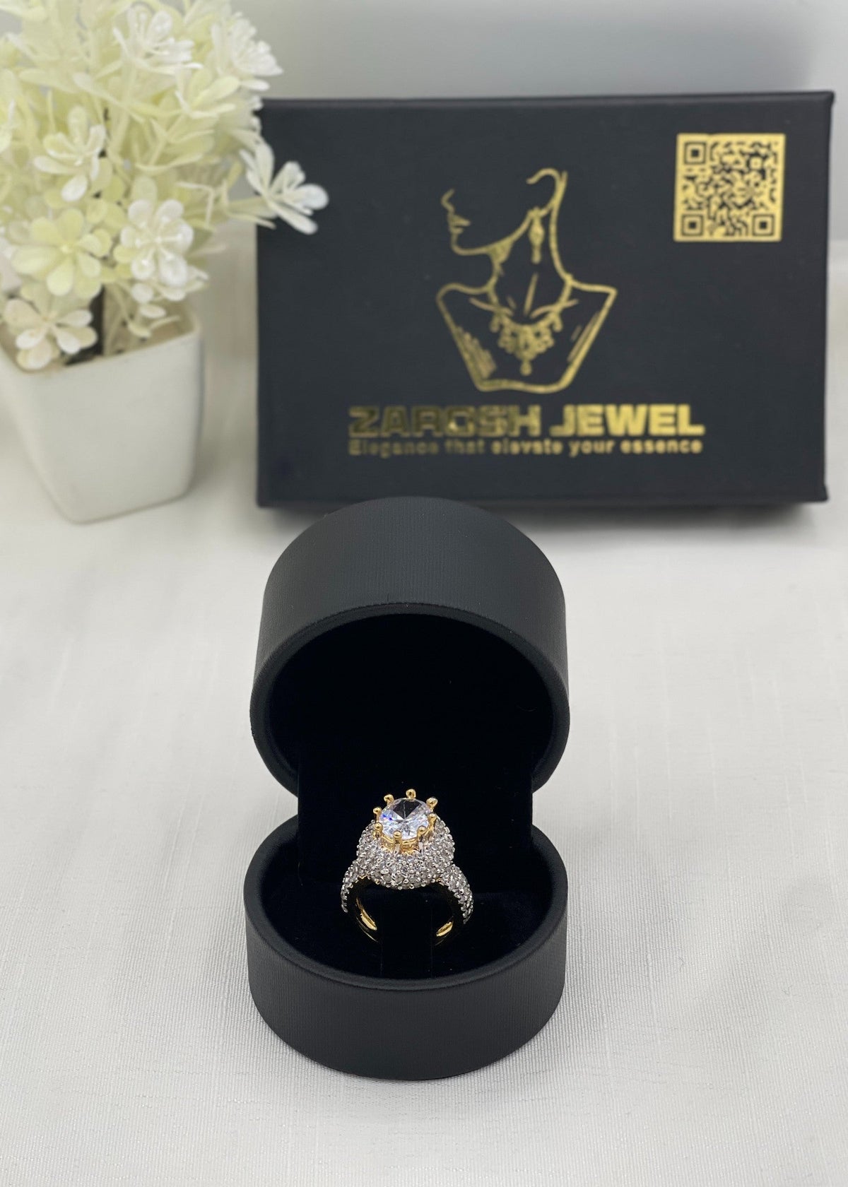 Shop the Reem Gold Plated Ring from Zarosh Jewel