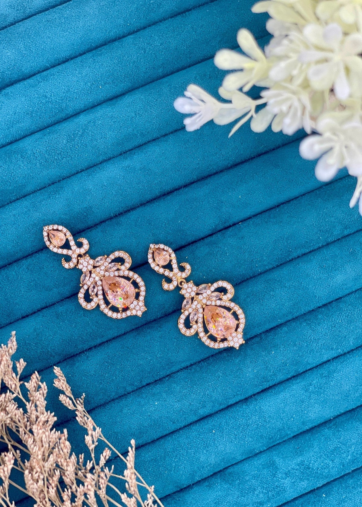 Shop the Regal Royale Drop Earrings from Zarosh Jewel