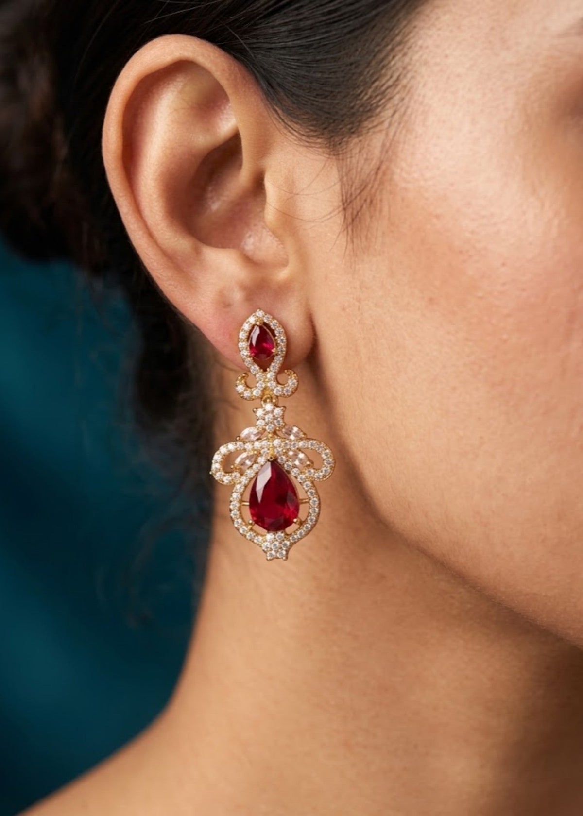 Shop the Regal Royale Drop Earrings from Zarosh Jewel