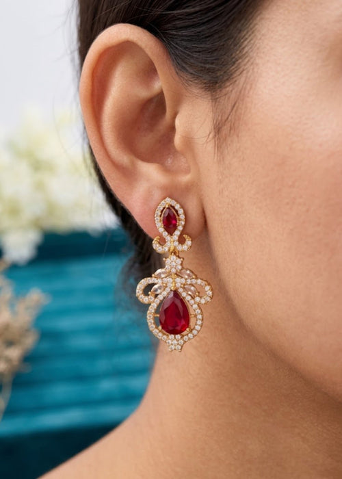 Shop the Regal Royale Drop Earrings from Zarosh Jewel