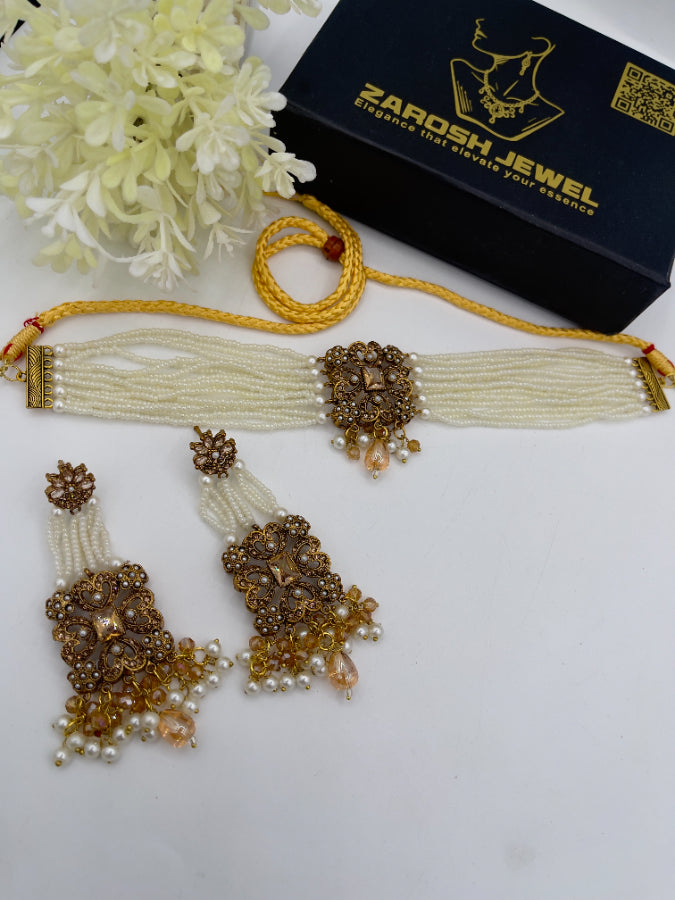 Shop the Regency Baroque Choker Set from Zarosh Jewel