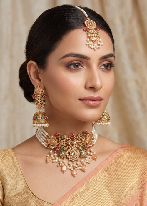 Shop the Resham Choker Set from Zarosh Jewel