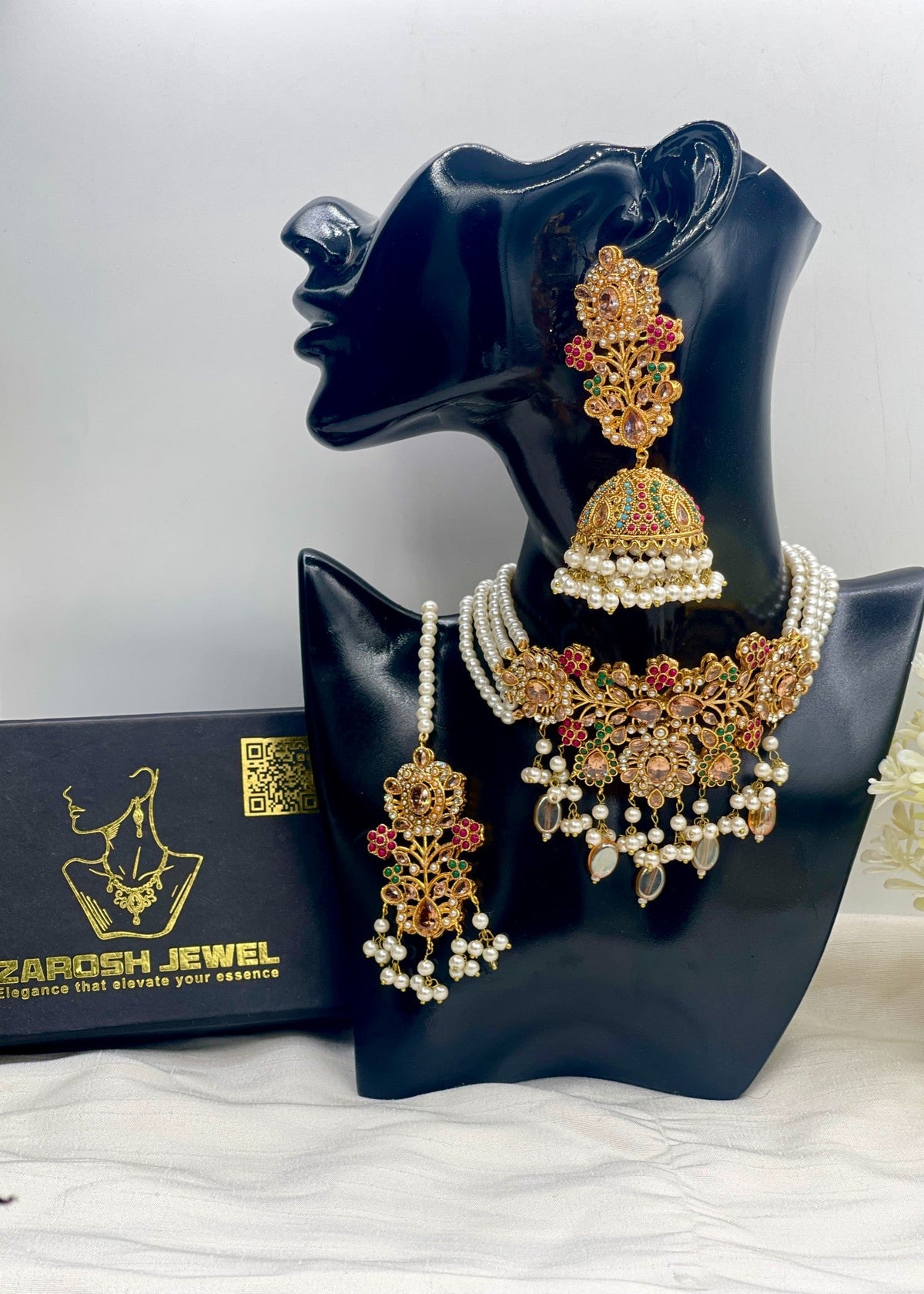 Shop the Resham Choker Set from Zarosh Jewel