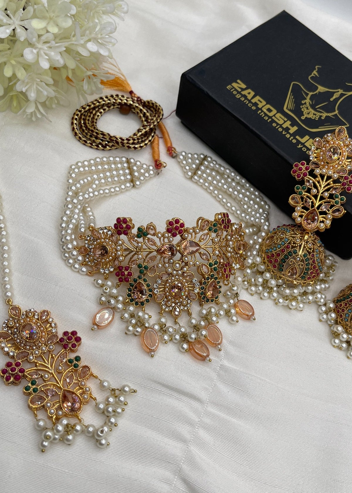 Shop the Resham Choker Set from Zarosh Jewel