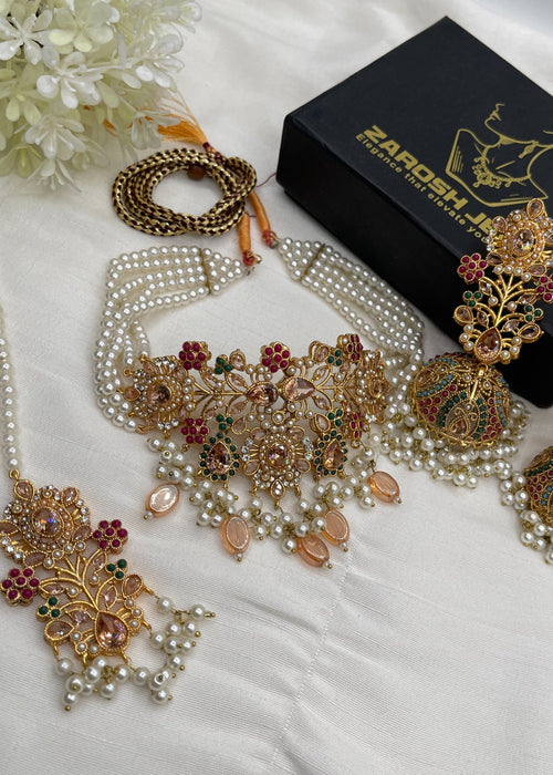 Shop the Resham Choker Set from Zarosh Jewel