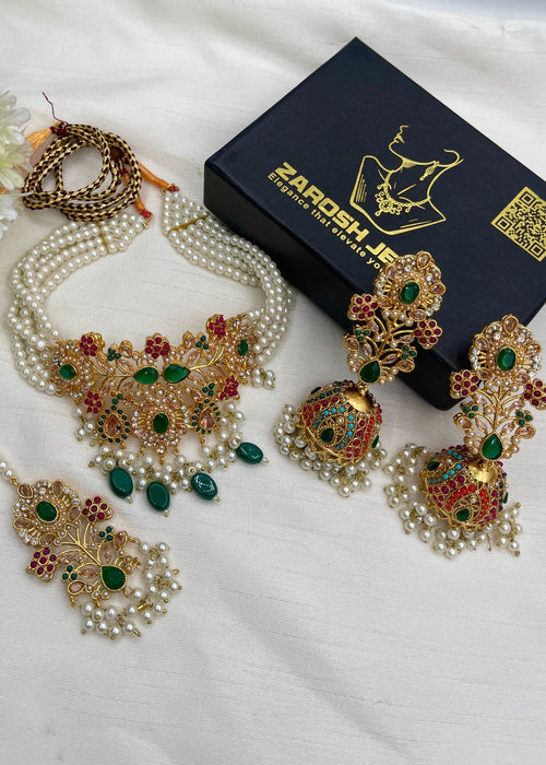 Shop the Resham Choker Set from Zarosh Jewel