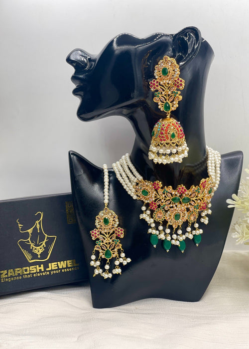Shop the Resham Choker Set from Zarosh Jewel