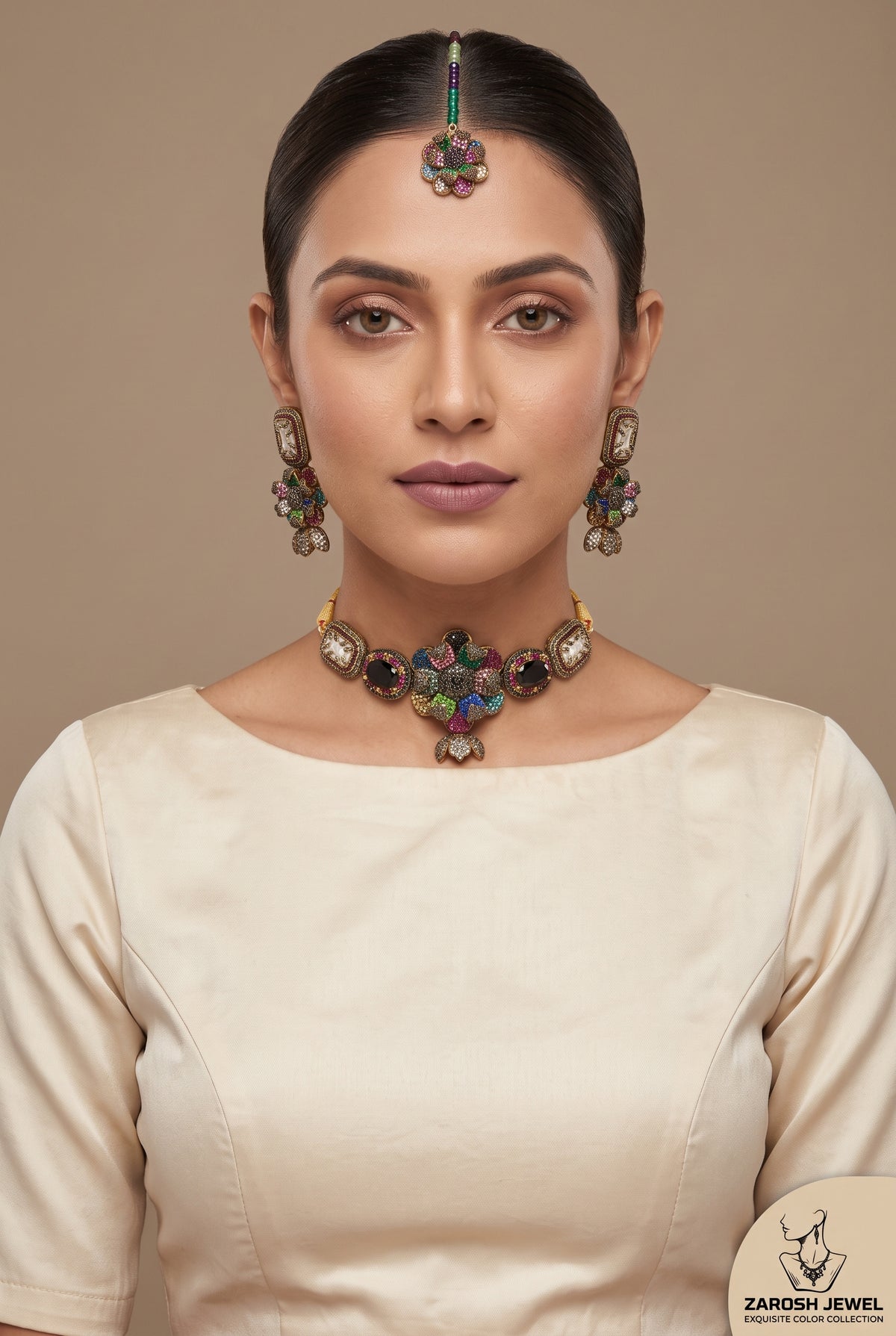 Rida Choker Set by Zarosh Jewel