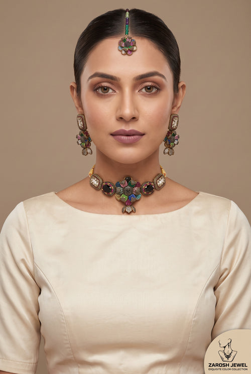 Rida Choker Set by Zarosh Jewel