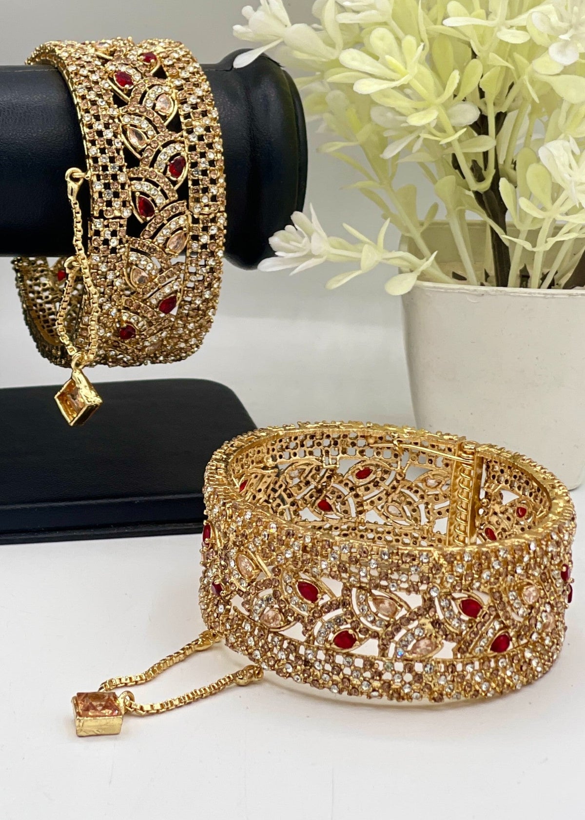 Shop the Rimsha Openable Bangle Set from Zarosh Jewel