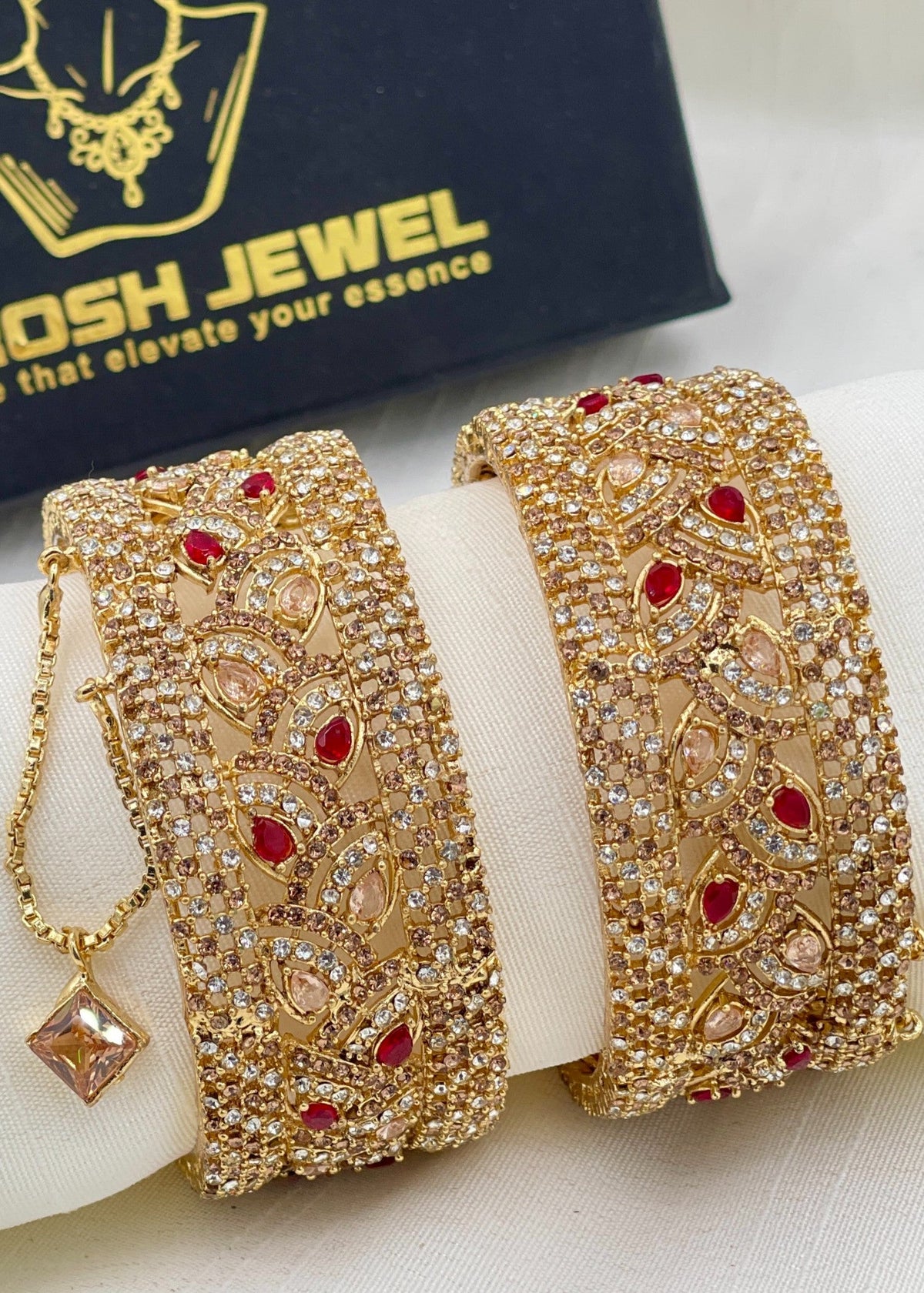 Shop the Rimsha Openable Bangle Set from Zarosh Jewel