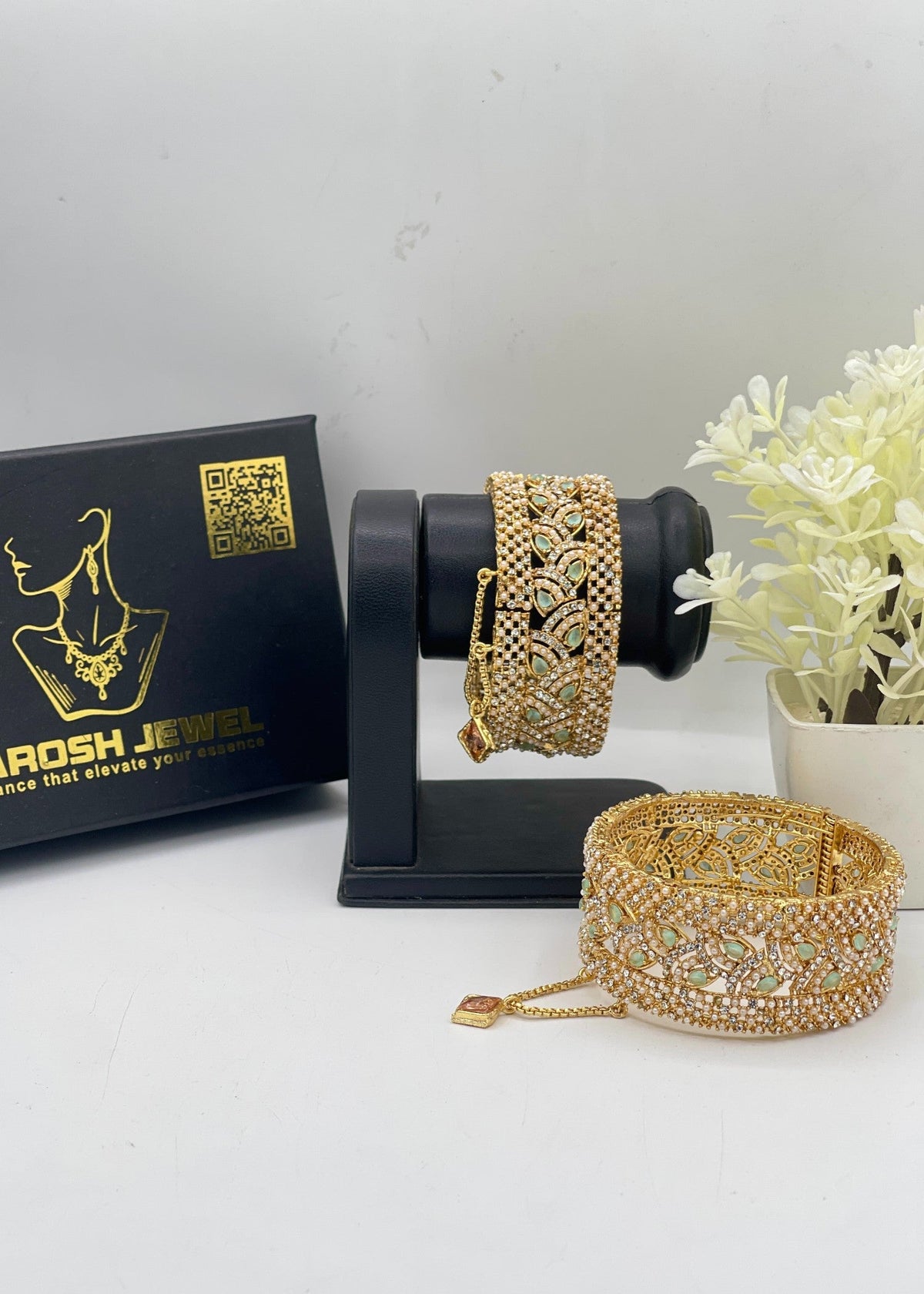 Shop the Rimsha Openable Bangle Set from Zarosh Jewel