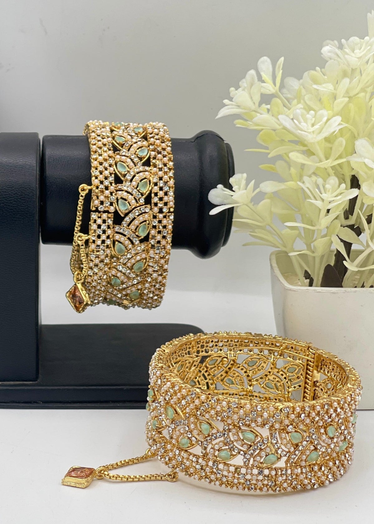Shop the Rimsha Openable Bangle Set from Zarosh Jewel