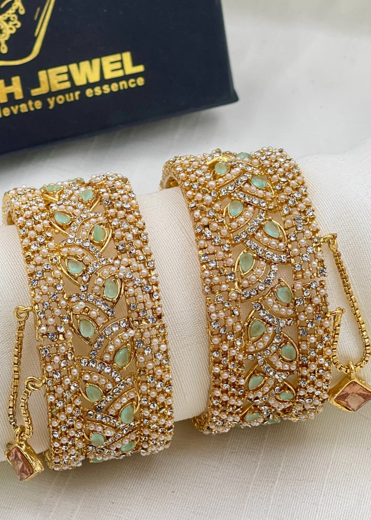 Shop the Rimsha Openable Bangle Set from Zarosh Jewel