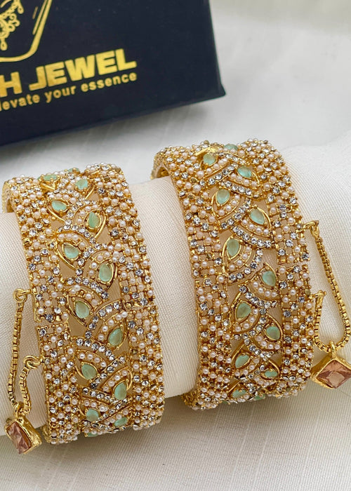 Shop the Rimsha Openable Bangle Set from Zarosh Jewel