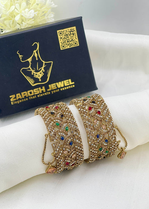 Shop the Rimsha Openable Bangle Set from Zarosh Jewel