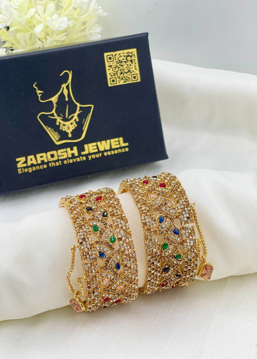 Shop the Rimsha Openable Bangle Set from Zarosh Jewel