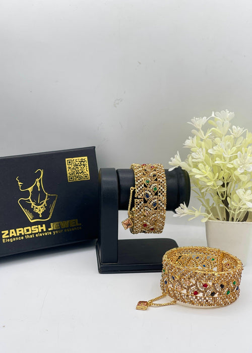 Shop the Rimsha Openable Bangle Set from Zarosh Jewel