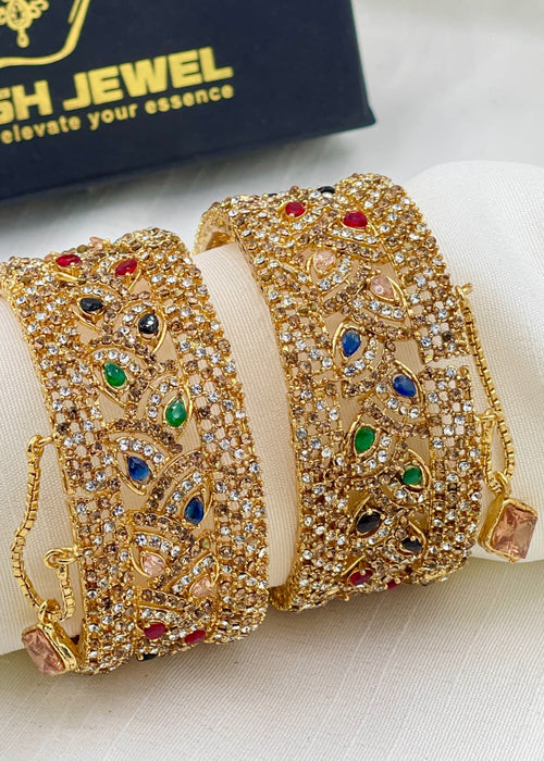 Shop the Rimsha Openable Bangle Set from Zarosh Jewel