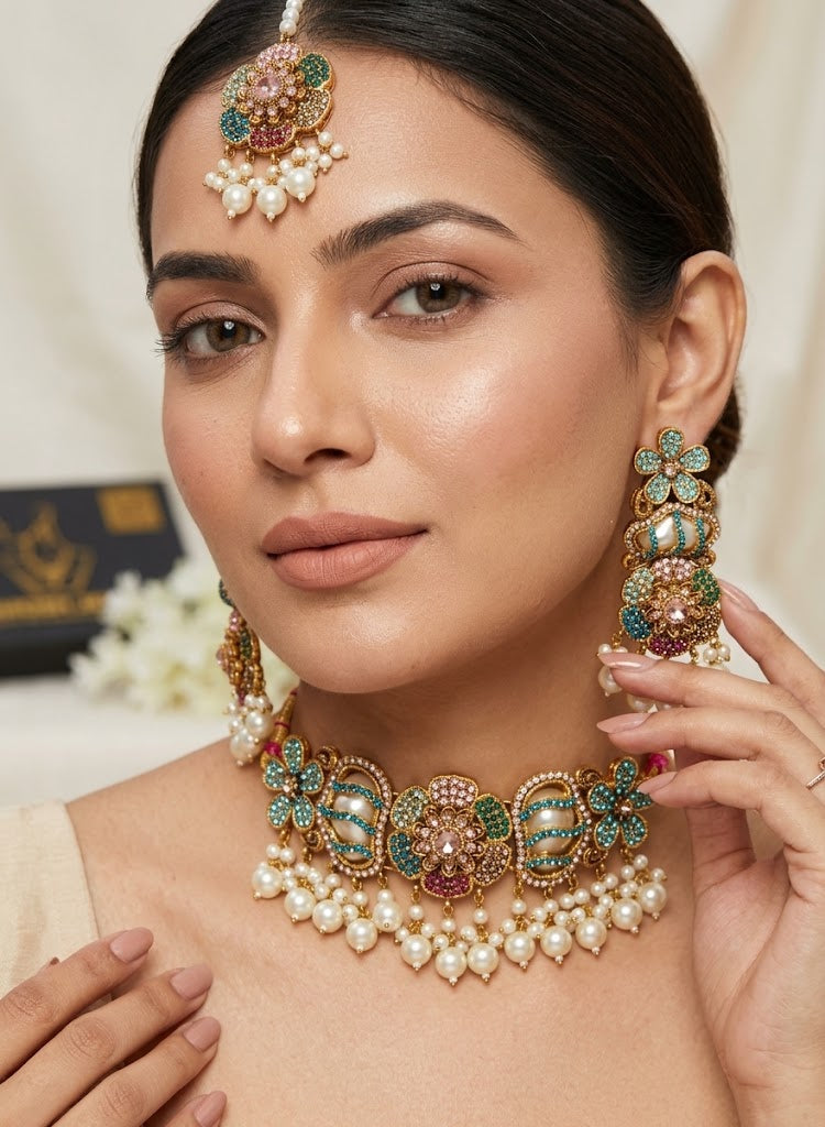 Shop the Romaisa Choker Set from Zarosh Jewel