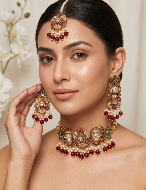 Shop the Romaisa Choker Set from Zarosh Jewel