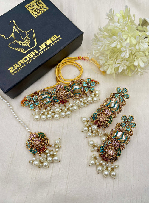 Shop the Romaisa Choker Set from Zarosh Jewel