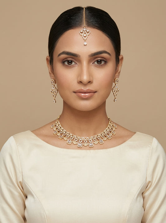 Roshni Necklace Set by Zarosh Jewel