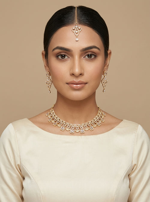 Roshni Necklace Set by Zarosh Jewel
