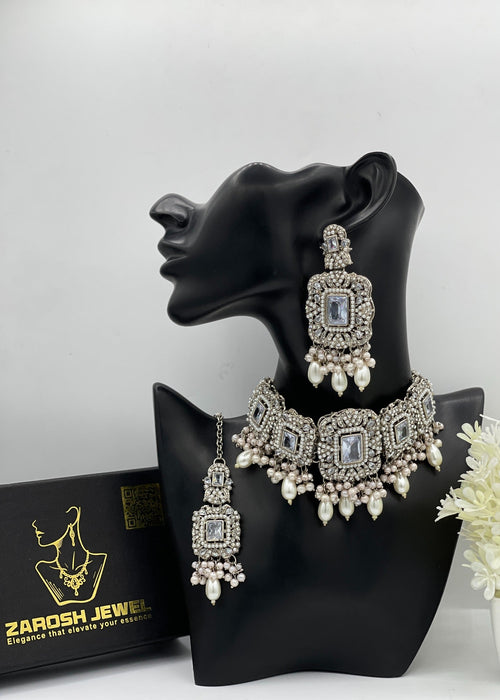 Shop the Royal Pearl Choker Set from Zarosh Jewel