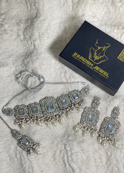 Shop the Royal Pearl Choker Set from Zarosh Jewel