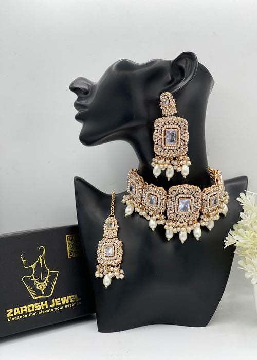 Shop the Royal Pearl Choker Set from Zarosh Jewel