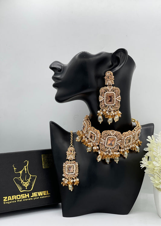 Shop the Royal Pearl Choker Set from Zarosh Jewel